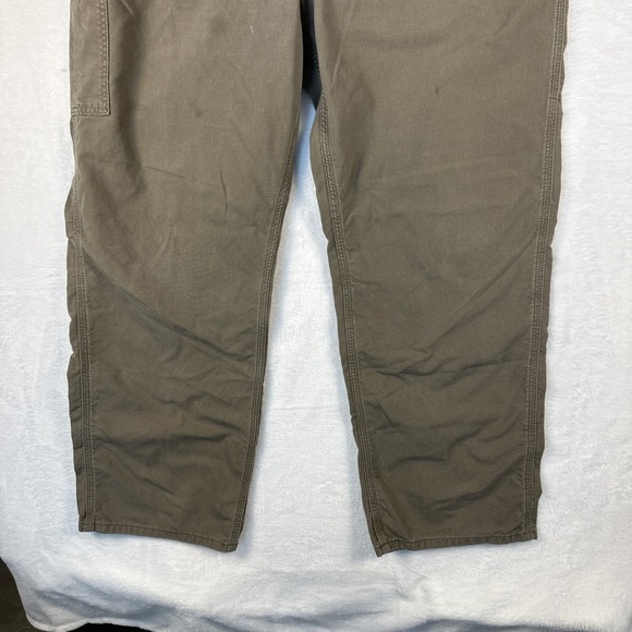 Carhartt Men's Carpenter Canvas Pants Brown 44 x 30 Has Some Stains See Pic - Picture 4 of 12
